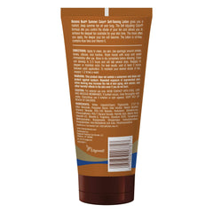 Banana Boat self-tanning lotion application swirl shows streak-free, quick-drying color.