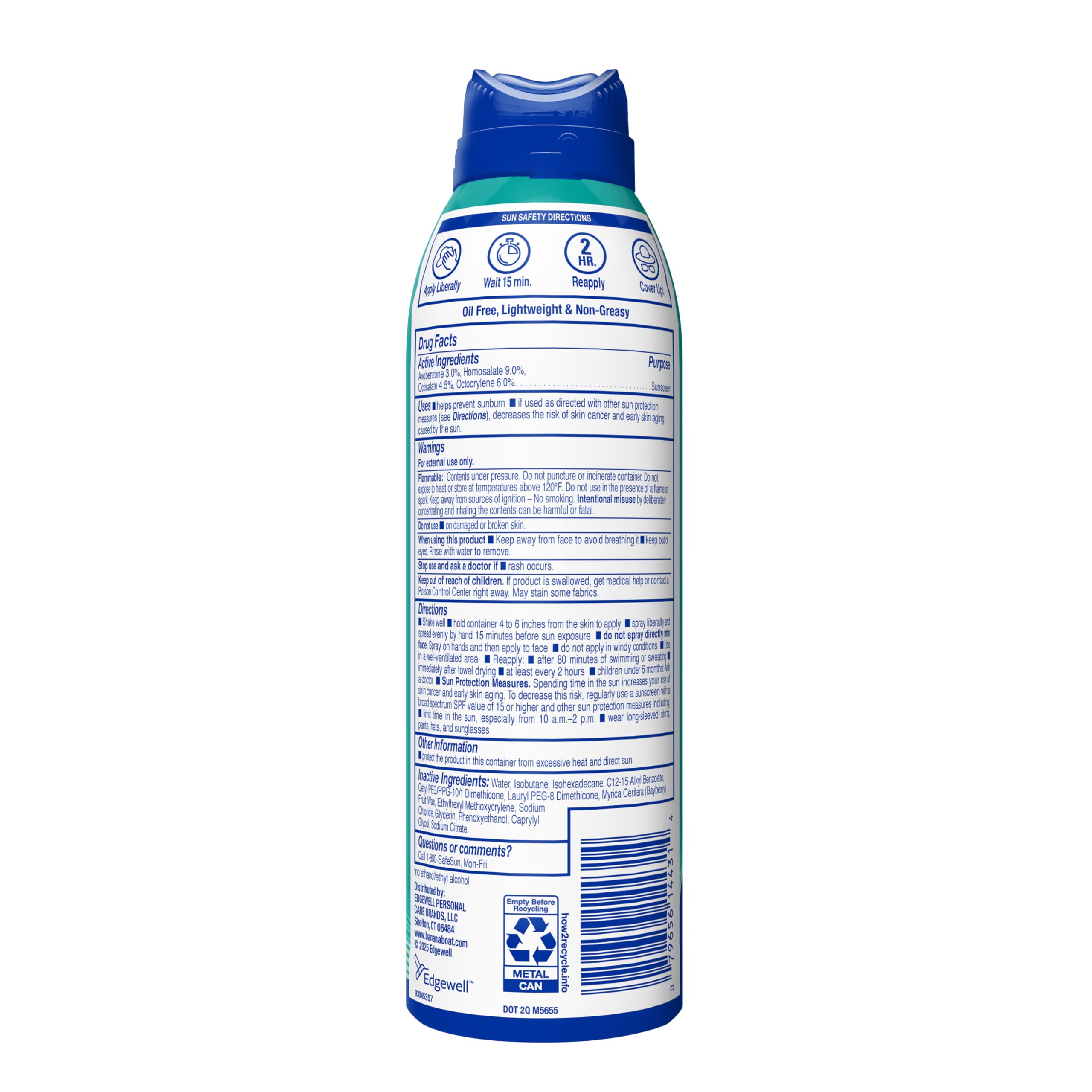 Banana Boat Sheer Sensitive oil-free and fragrance-free for sensitive skin.