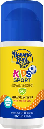 Banana Boat SPF60 Roll-On sunscreen application minimizes touching while kids run around.