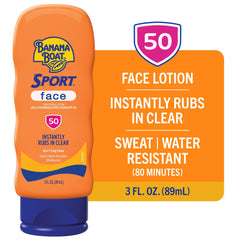 Banana Boat Sport Face SPF 50 ceramides aloe vitamin E hydration feature