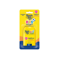 Banana Boat Kids Sport Sunscreen Stick being applied on skin for quick protection.