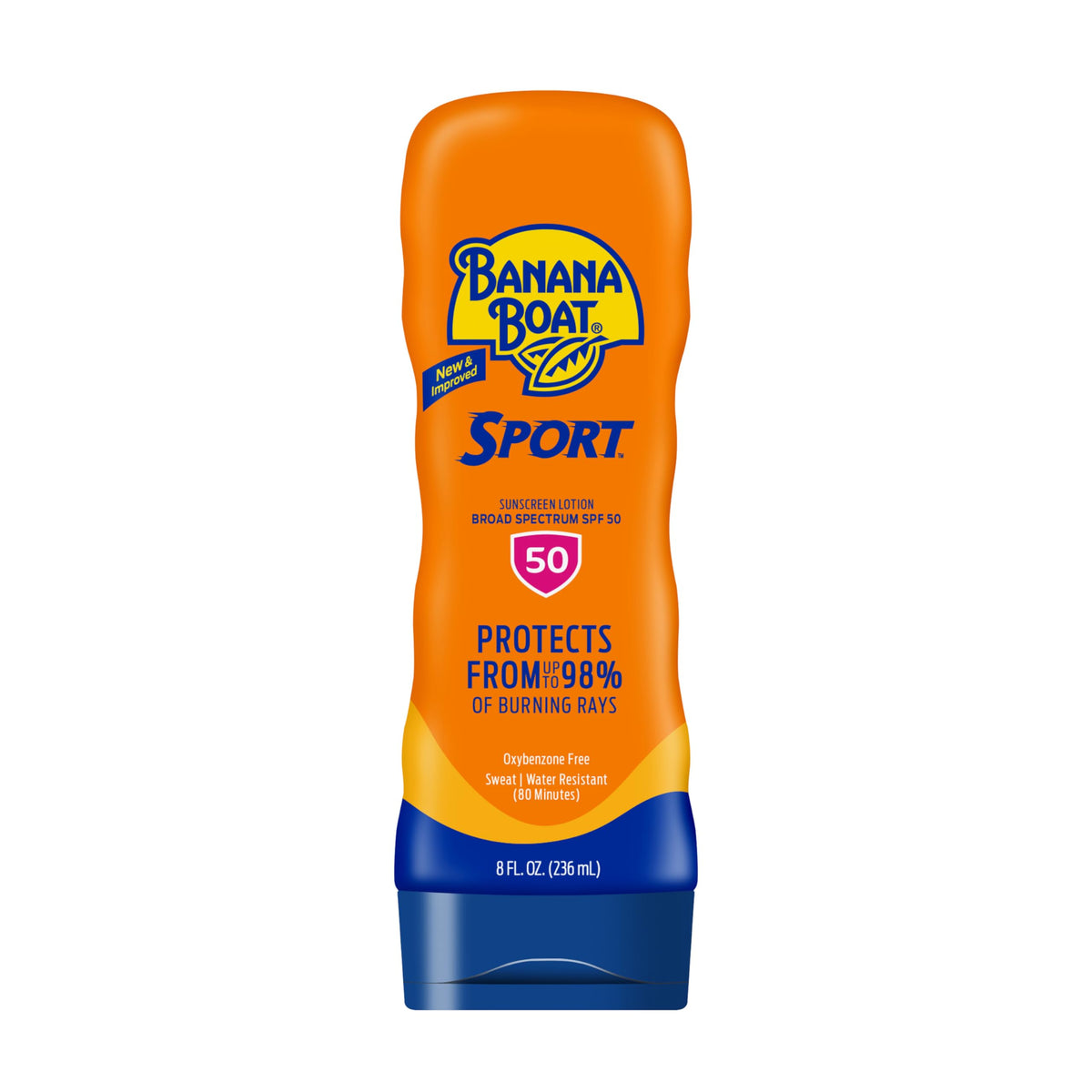 Banana Boat Sport Ultra SPF 50 lotion applies clear for all skin tones.