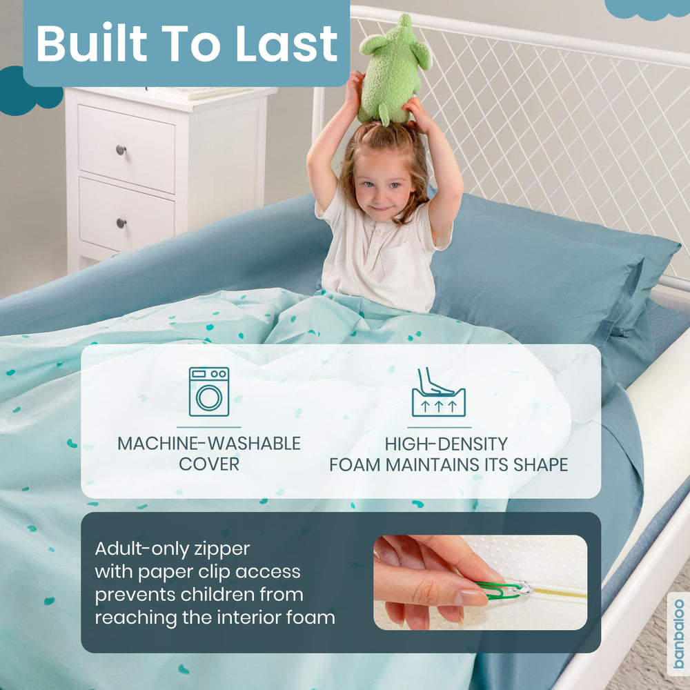 BANBALOO soft-touch bed rail reduces risk of scratches near metal edges.