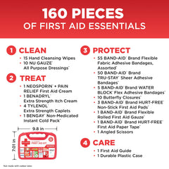 Band-Aid antibiotic cream Neosporin tube for protecting and soothing minor skin irritations.