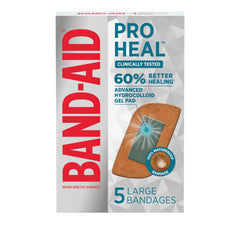 Band-Aid Pro Heal large waterproof bandages pack for on-the-go wound care