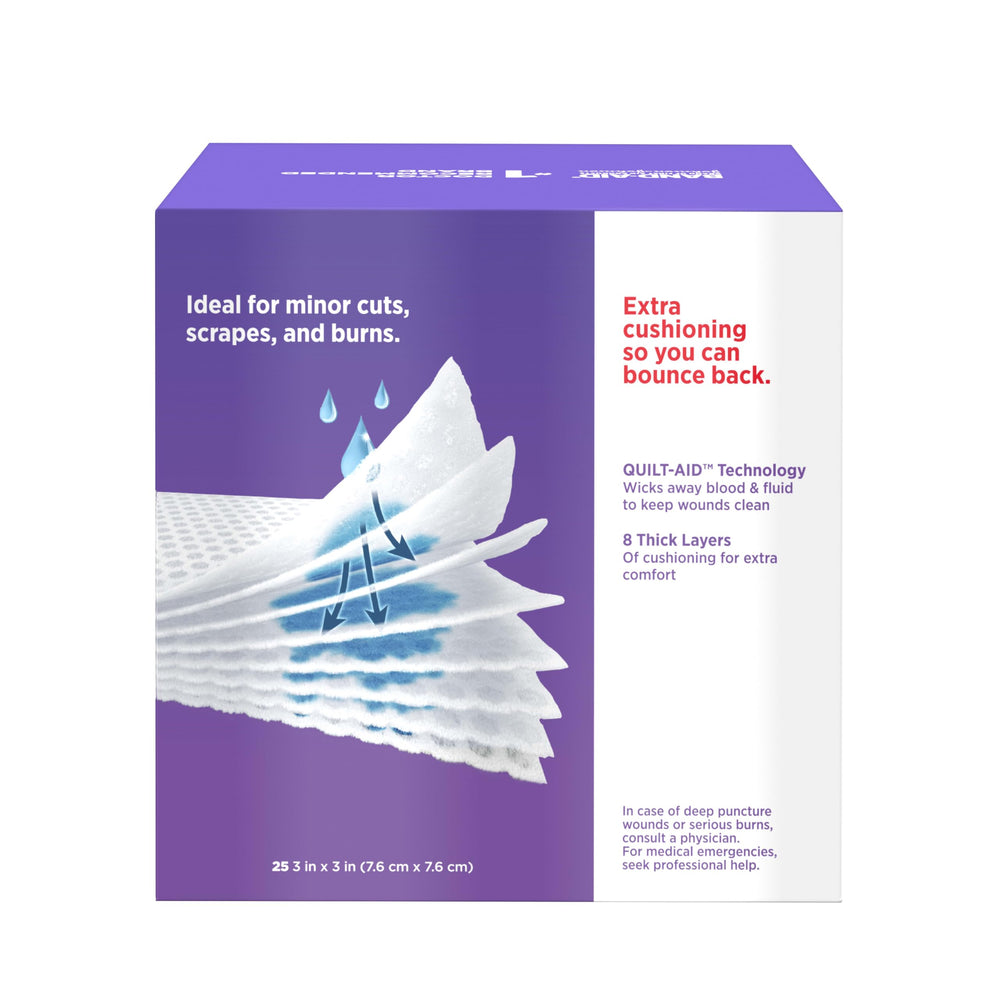 Non-adhesive Cushion-Care gauze pad ready for wound coverage