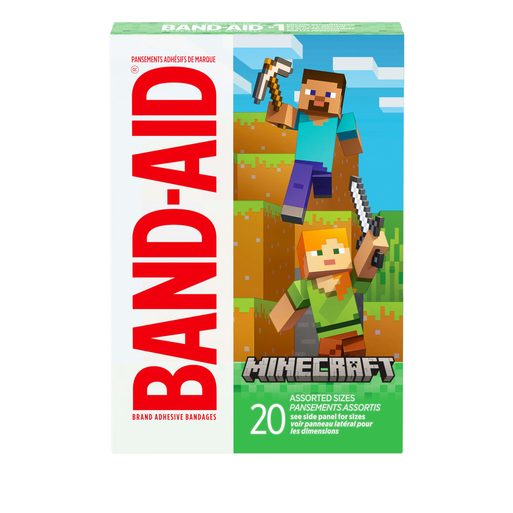 Band-Aid Minecraft bandages provide gentle protection in school and home settings.