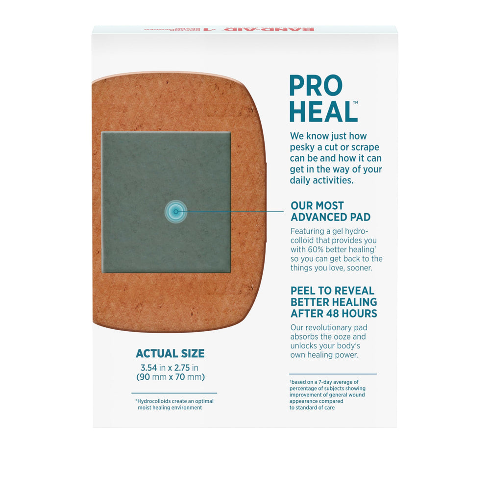 Band-Aid Pro Heal first-aid kit ready wound care item.