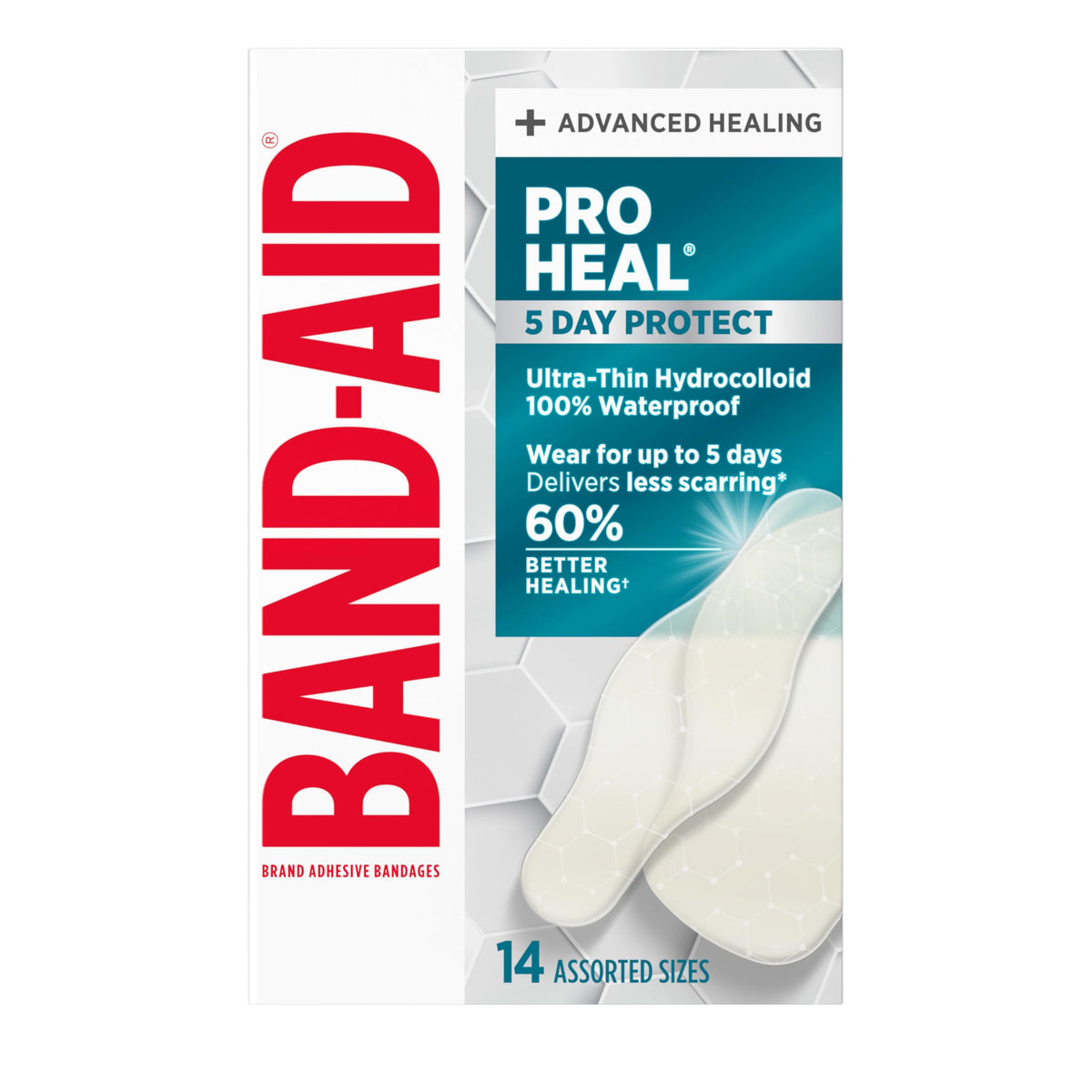 Band-Aid Pro Heal Ultra-Thin bandage on hand offers secure protection for daily tasks.