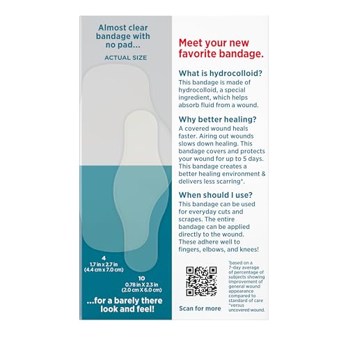 Band-Aid Pro Heal assorted sizes cover various minor wounds at home.