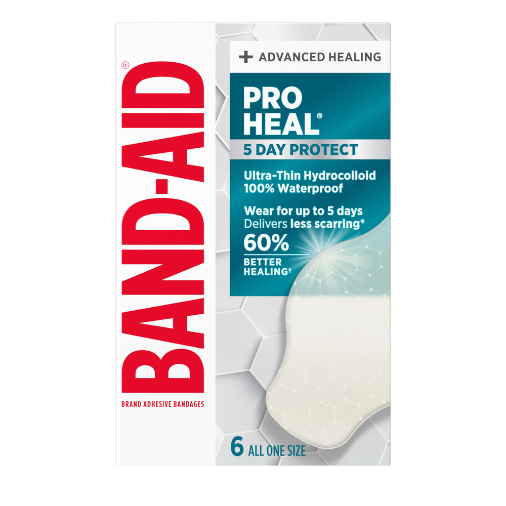 Band-Aid Pro Heal Ultra-Thin Large Bandage provides discreet protection for minor cuts.