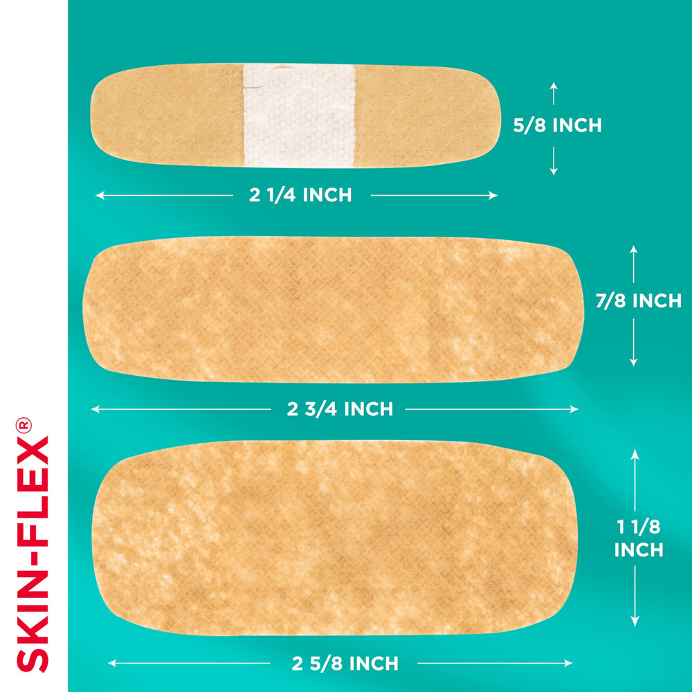 Band-Aid Skin-Flex offers 24-hour hold through activity and handwashing.