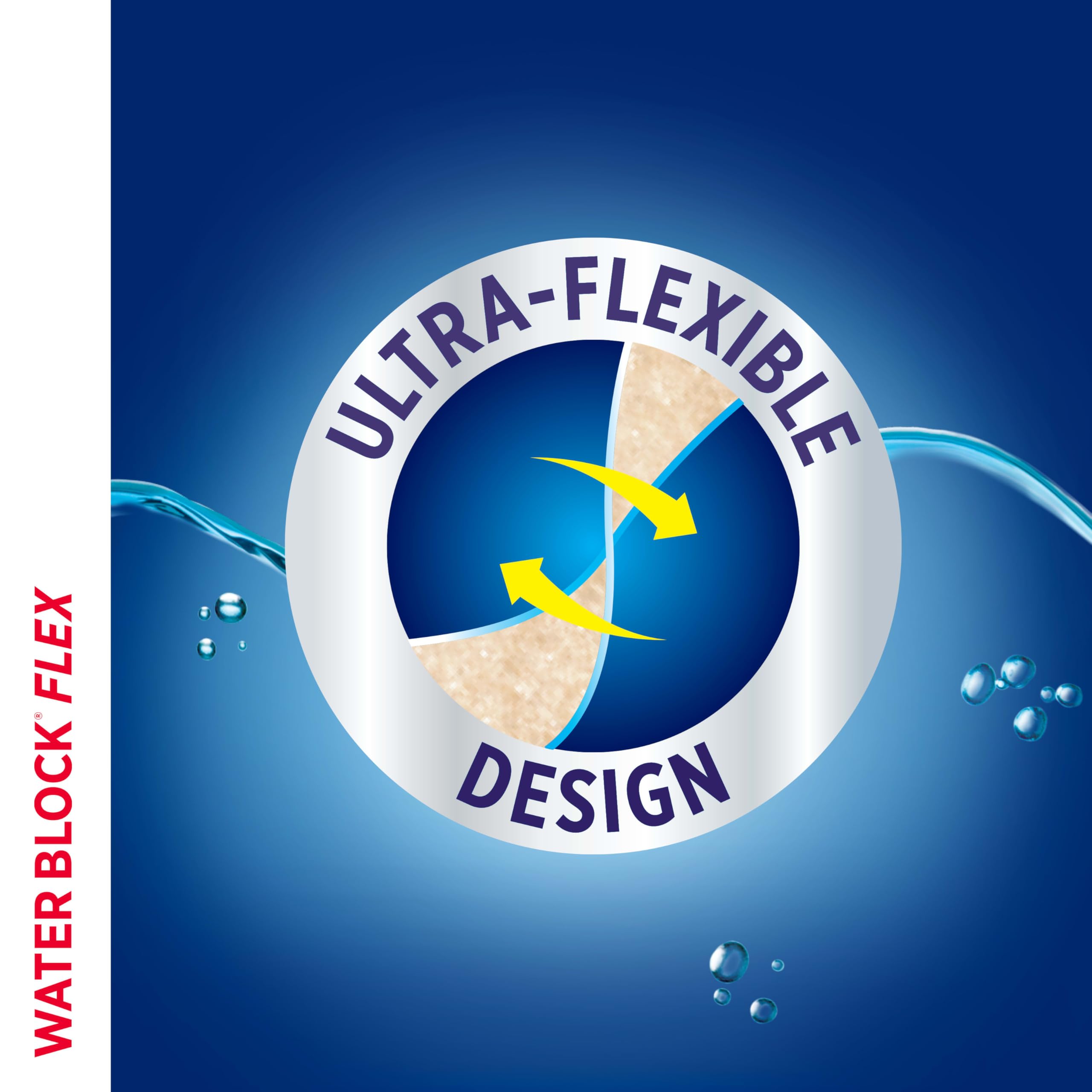 Band-Aid Water Block Flex QuiltAid Comfort Pad cushions wounds without sticking.