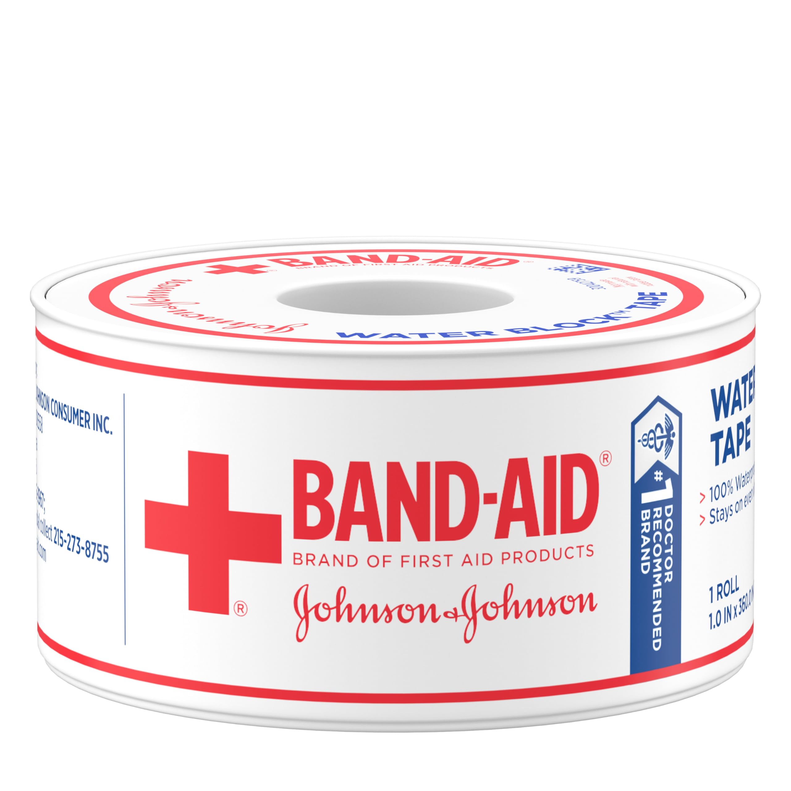 Band-Aid Water Block tape stays on during shower use for durable protection
