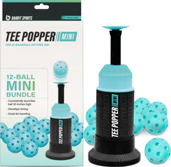 Bandit Sports Baseball Training Tee Popper Mini Bundle set up for solo batting practice at home.