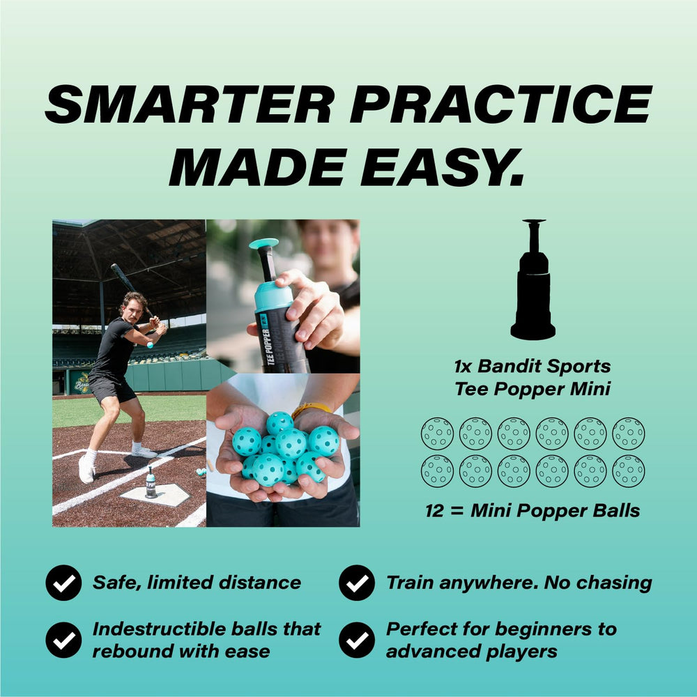 Bandit Sports practice equipment kit helps refine timing and hand-eye coordination.