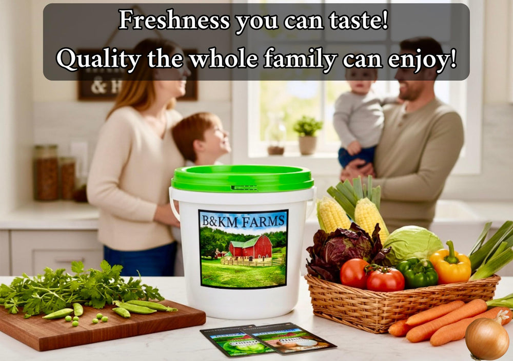 B&KM Farms hand-labeled seeds simplify inventory and tracking for gardeners.