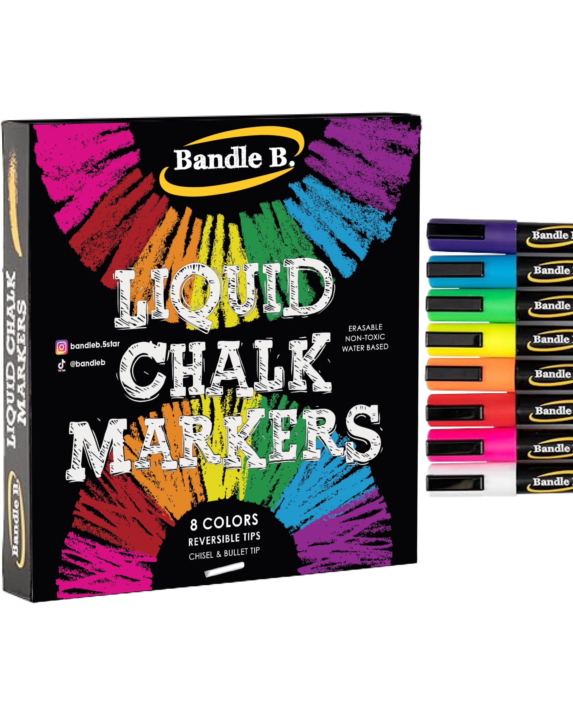 Bandle B. chalk markers on glass for vibrant storefront signage