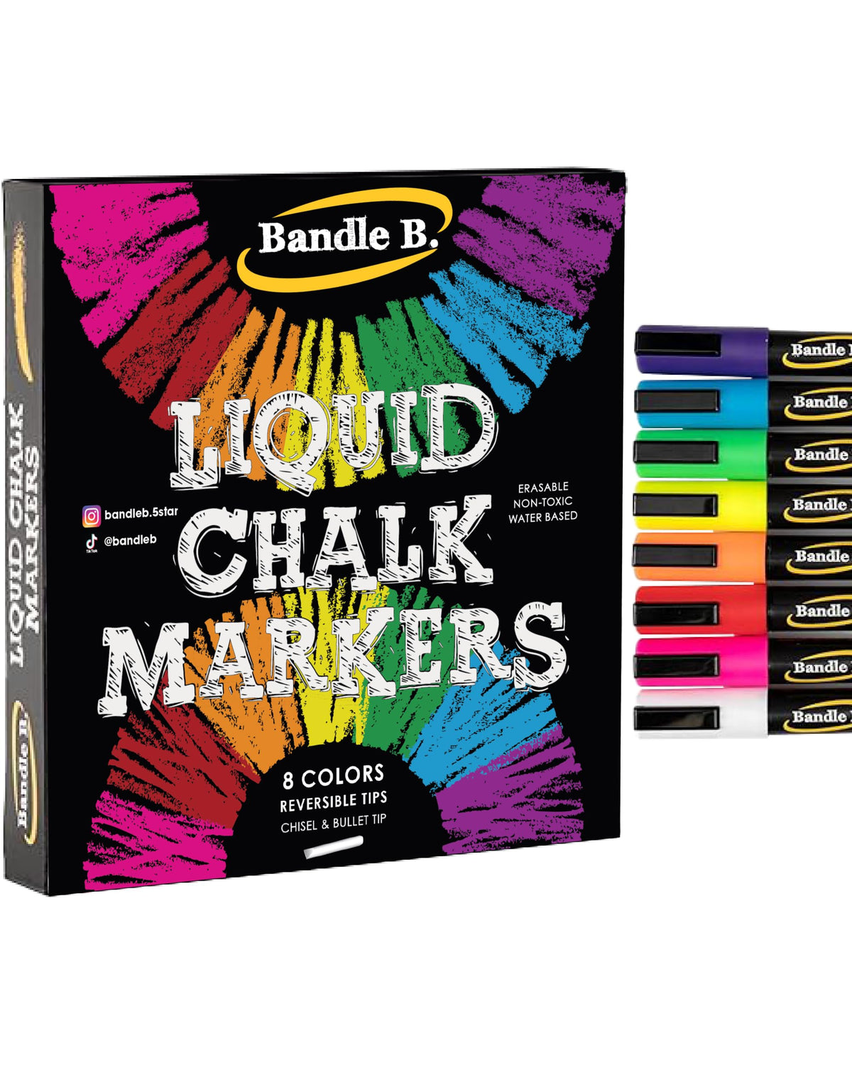 Bandle B. chalk markers on glass for vibrant storefront signage