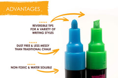 Bandle B. chalk markers on whiteboard erase cleanly after meetings