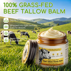BanDolerA organic grass-fed beef tallow color close-up.