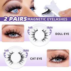 BandQaugen doll-eye magnetic lashes for a soft, flattering appearance.