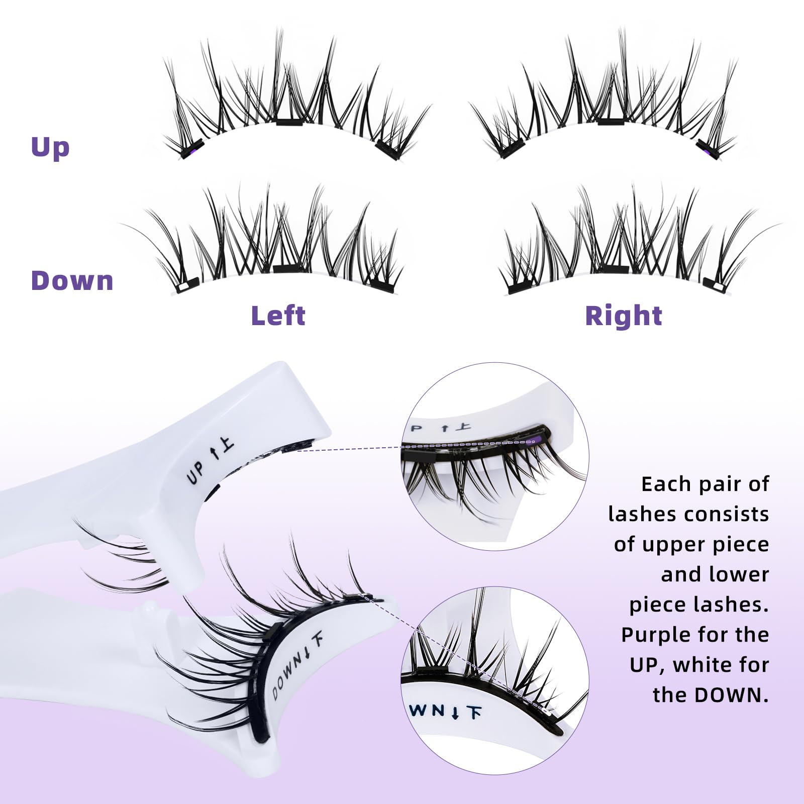 BandQaugen glue-free magnetic lashes for easy wear and removal.