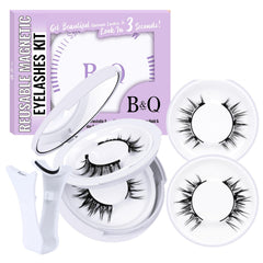 BandQaugen reusable magnetic lashes with applicator for effortless daily wear.