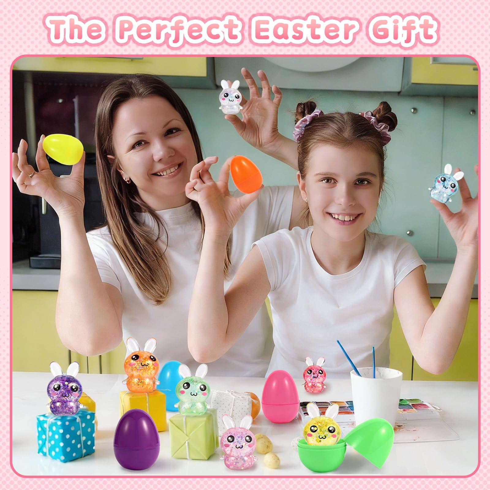 BANERLE Easter eggs and bunnies as fun basket stuffers and party favors.