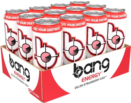 Bang Energy Delish Strawberry Kiss ice-cold bottle ready for workouts and study sessions.