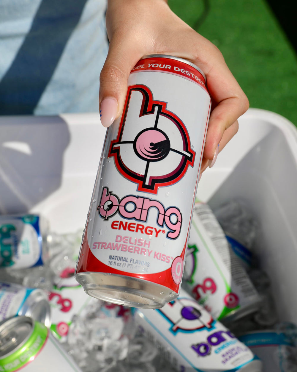 Bang Energy Delish Strawberry Kiss vegan and gluten-free drink for inclusive lifestyles.