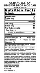 Bang Energy Lime Pop Drop ingredients list with CoQ10 and amino acids
