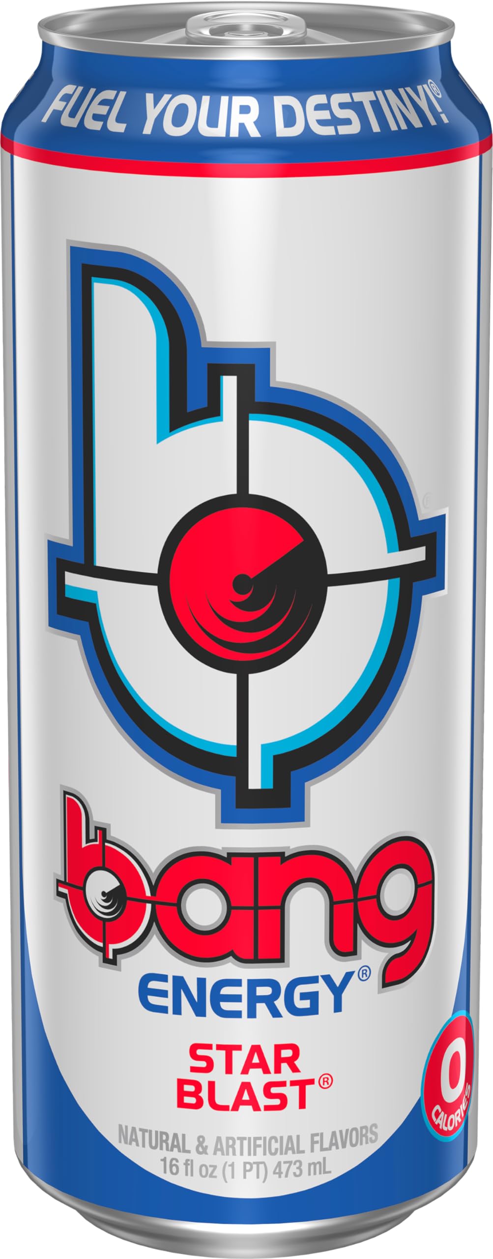 Bang Energy Star Blast gluten-free and vegan-friendly icons on can.