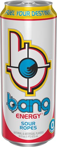 Bang Sour Ropes label design signals trusted science for focus and endurance.