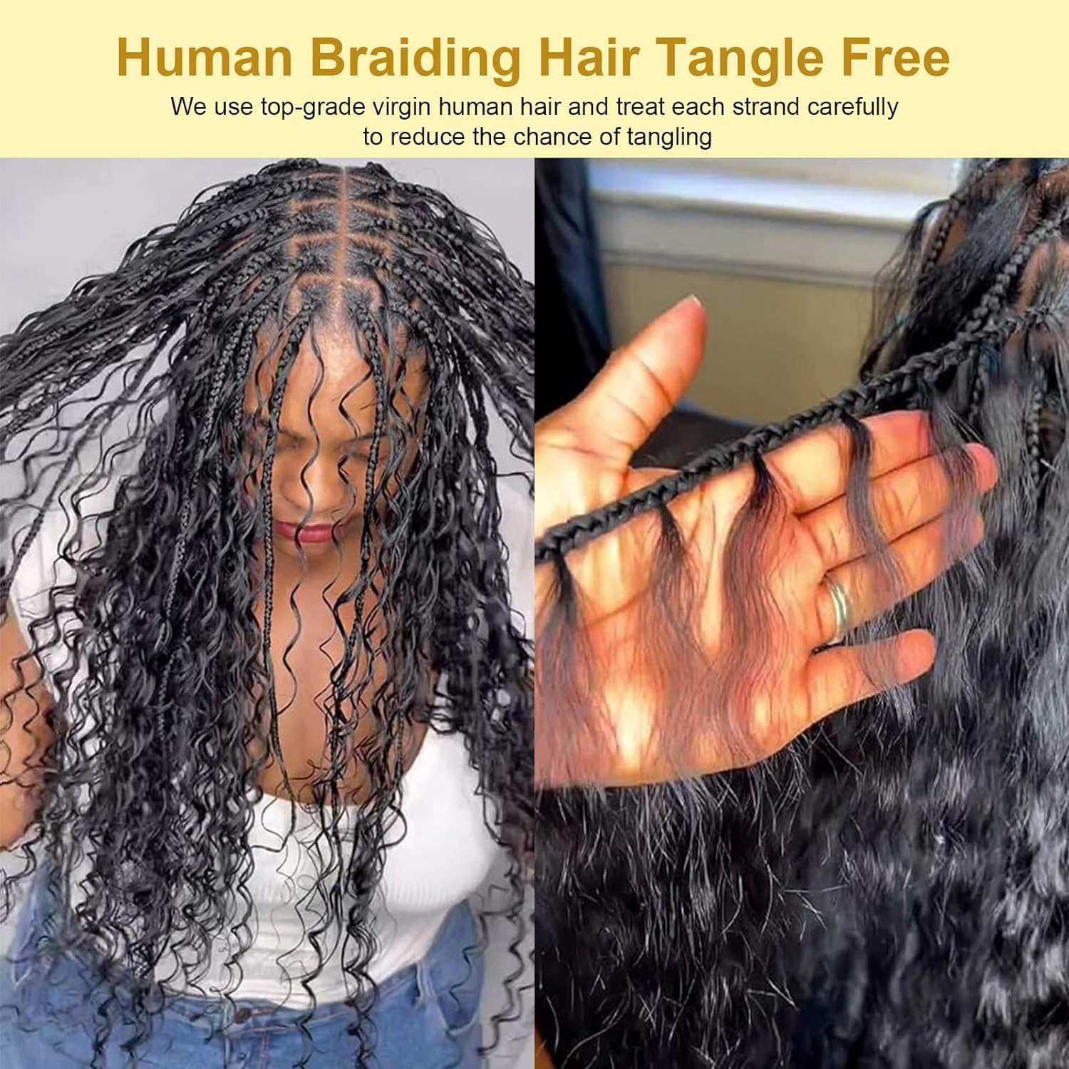 Bangxunk bleach-dye friendly bulk hair ready for personalized color.