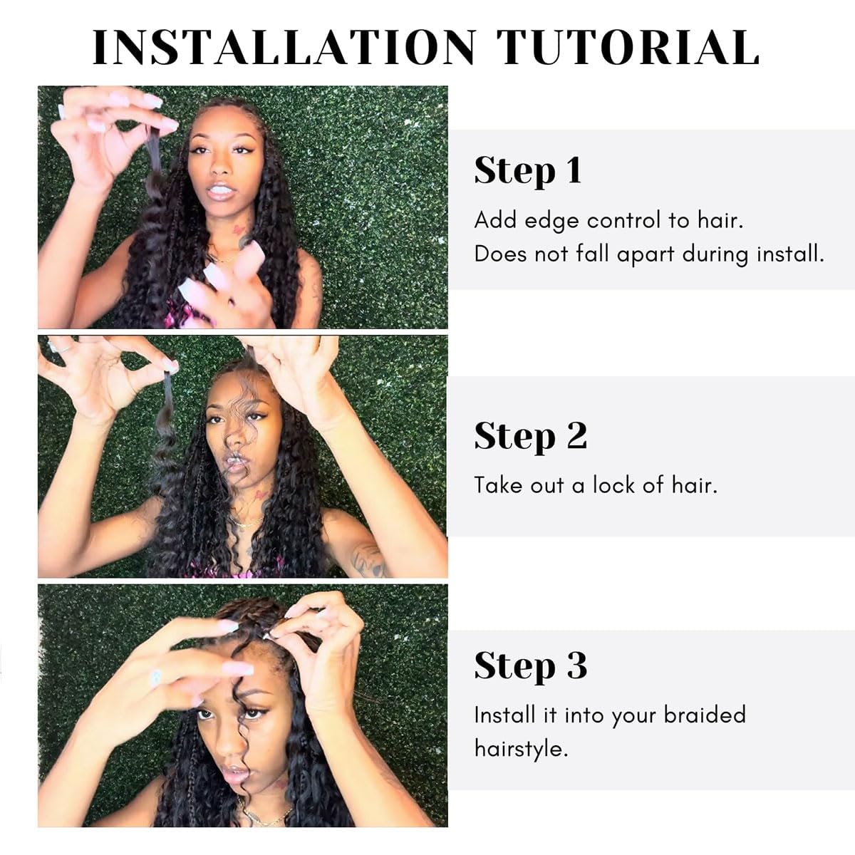 Bangxunk smooth-ends water-wave hair for tidy braids and easy styling.
