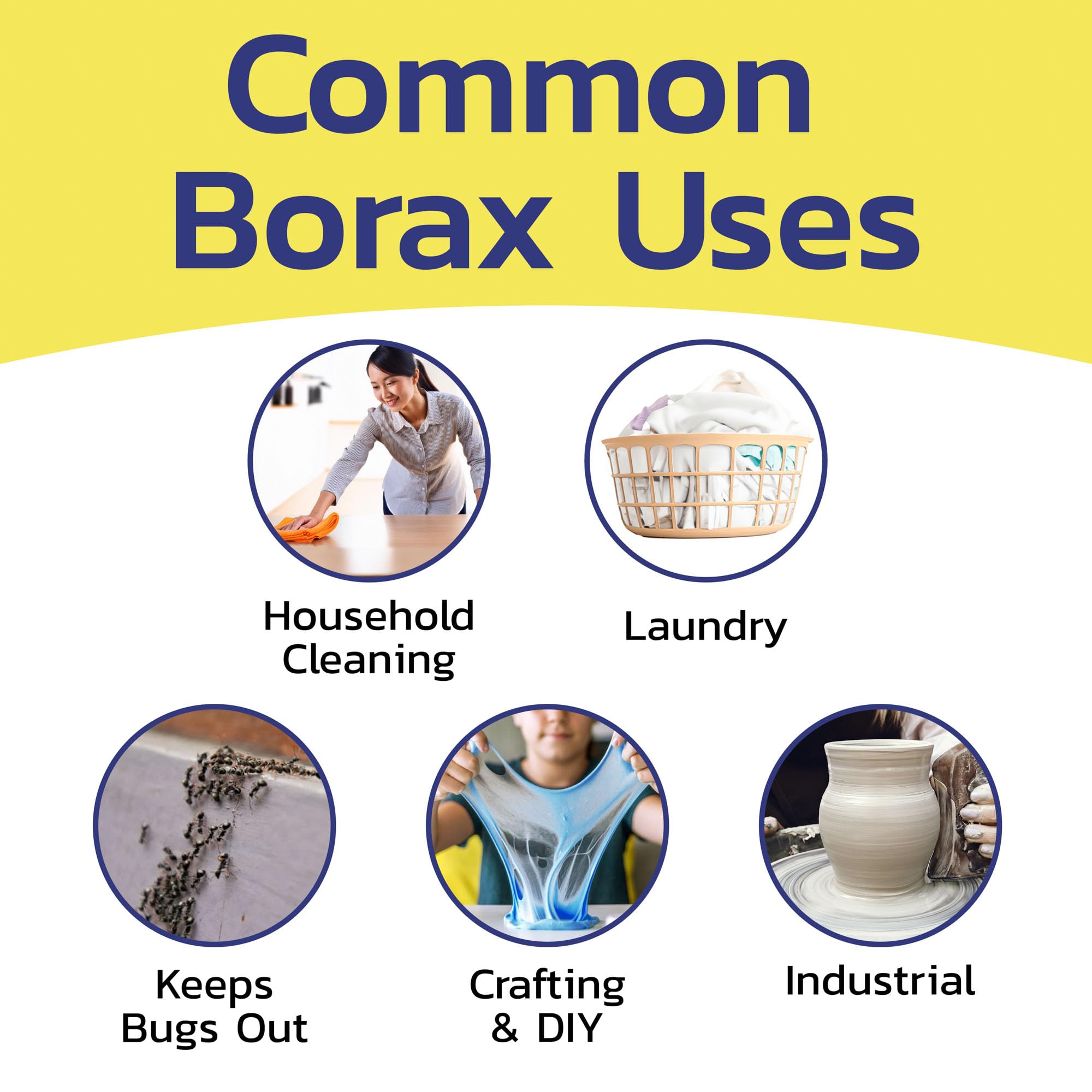 Banner Chemical Raw Borax 10 lbs container highlights bulk supply