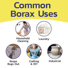 Banner Chemical Raw Borax 10 lbs container highlights bulk supply