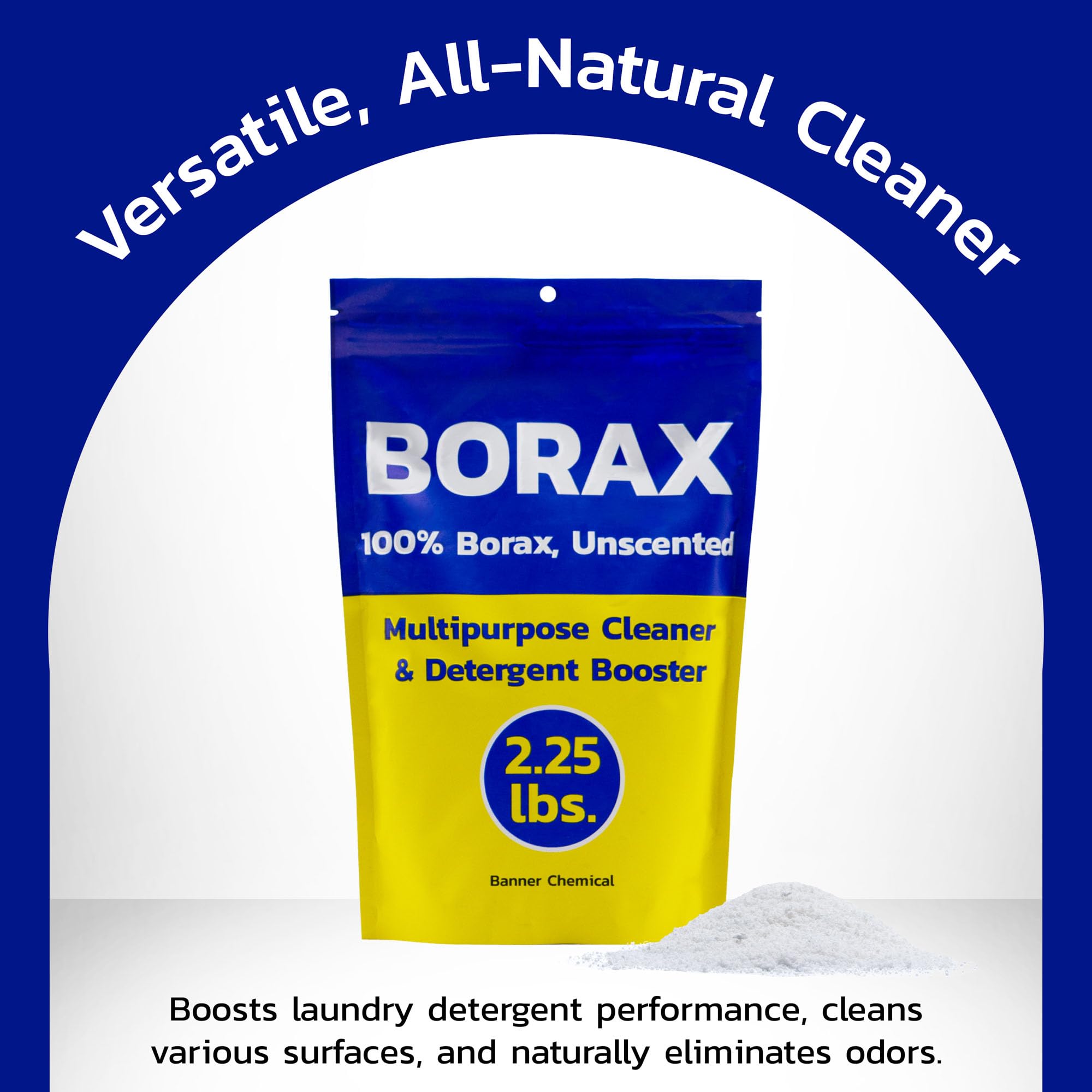 Banner Chemical Borax DIY cleaning setup for home tasks.