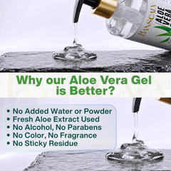 BANSCALX Aloe Vera Gel used on face, body, and hair for soothing moisture.