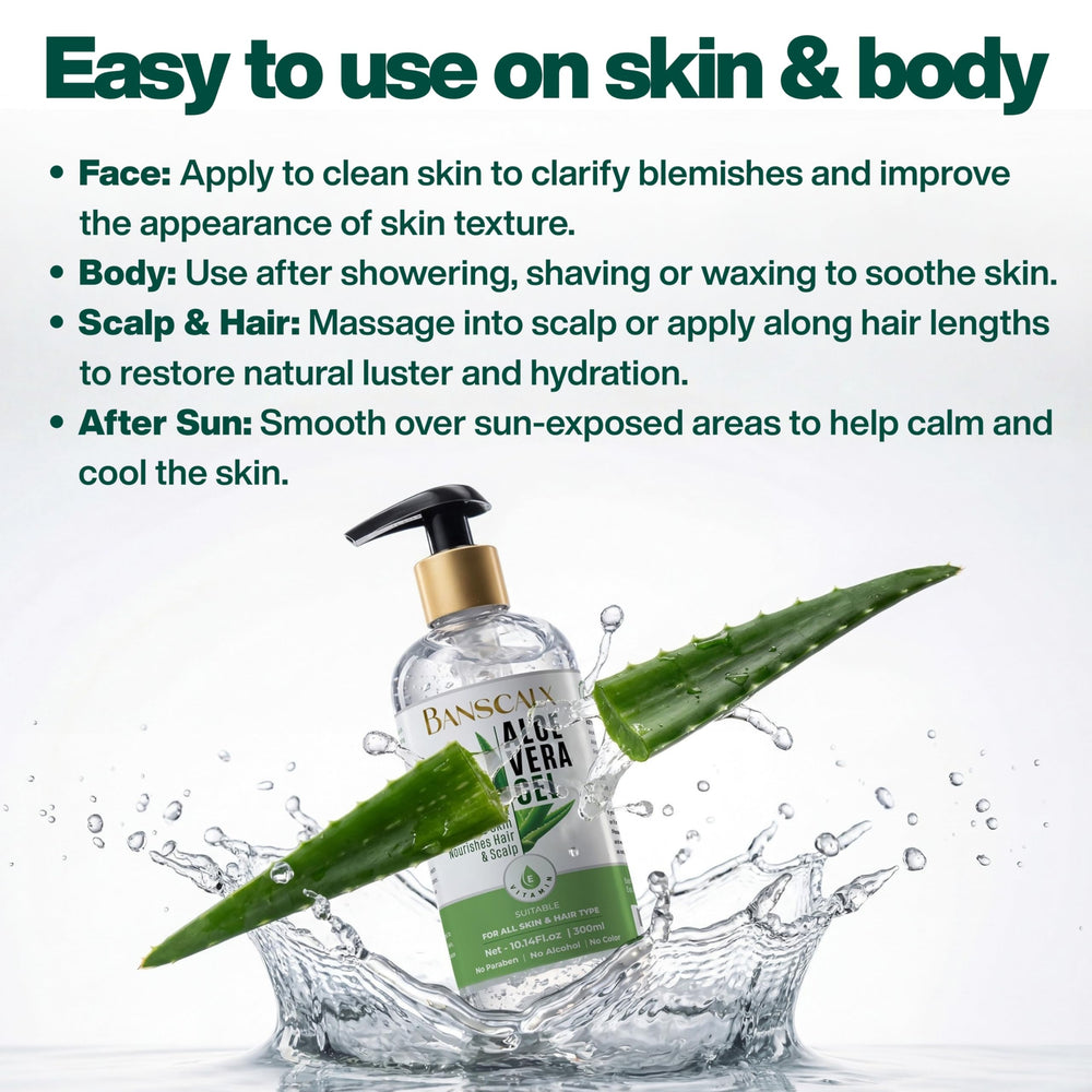 BANSCALX Aloe Vera Gel scalp moisture support for healthier-looking hair.