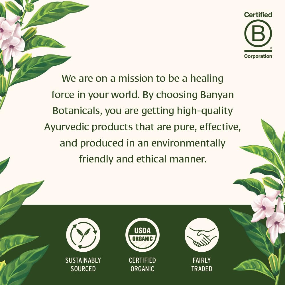 Box and bottle display from Banyan Botanicals.