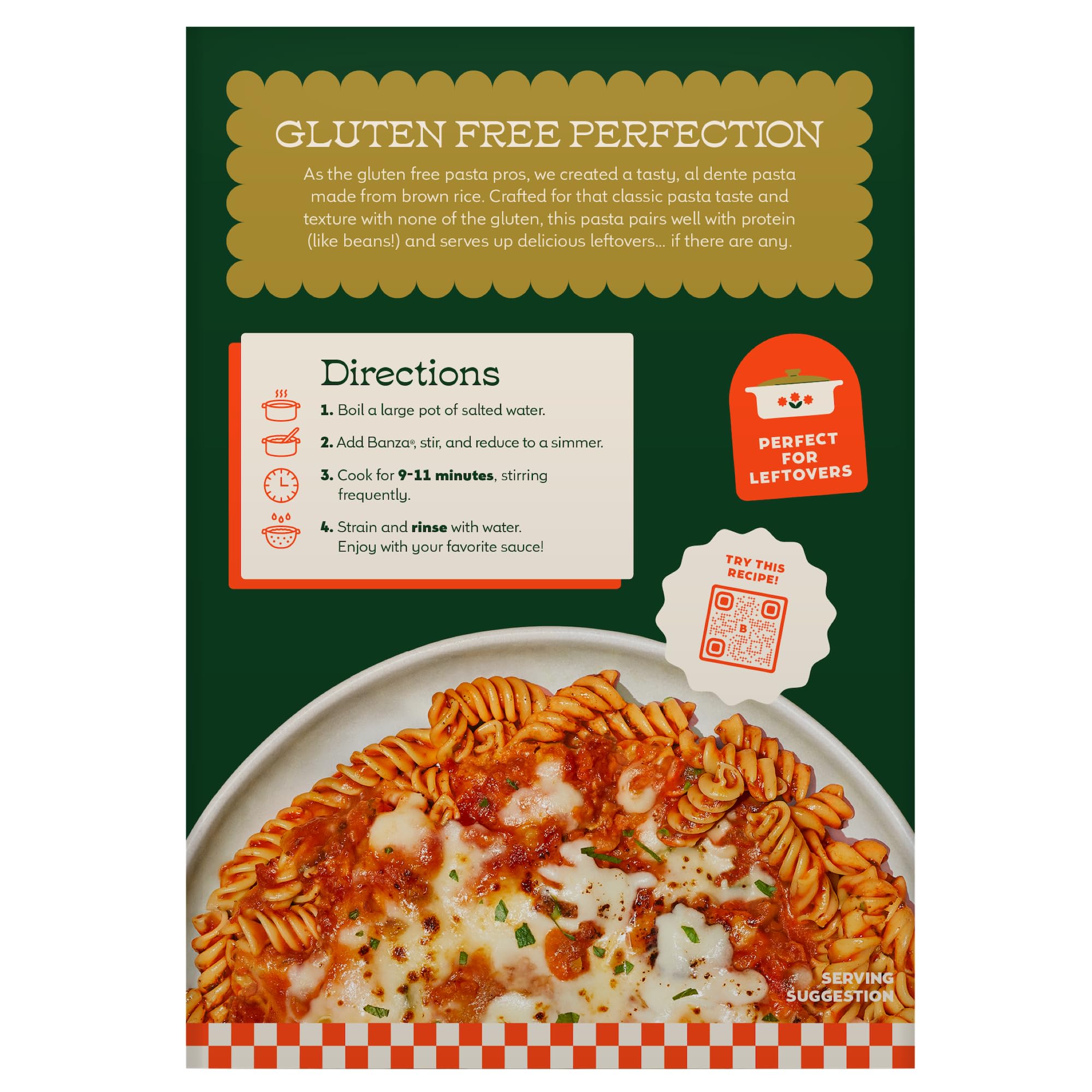 Banza Brown Rice Rotini nutrition-label-conscious choice for balanced dinners.
