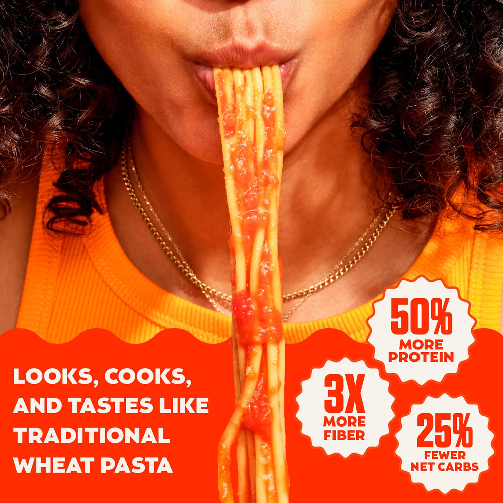 Banza cooked-plate-spaghetti: familiar texture for comforting weeknight dinners