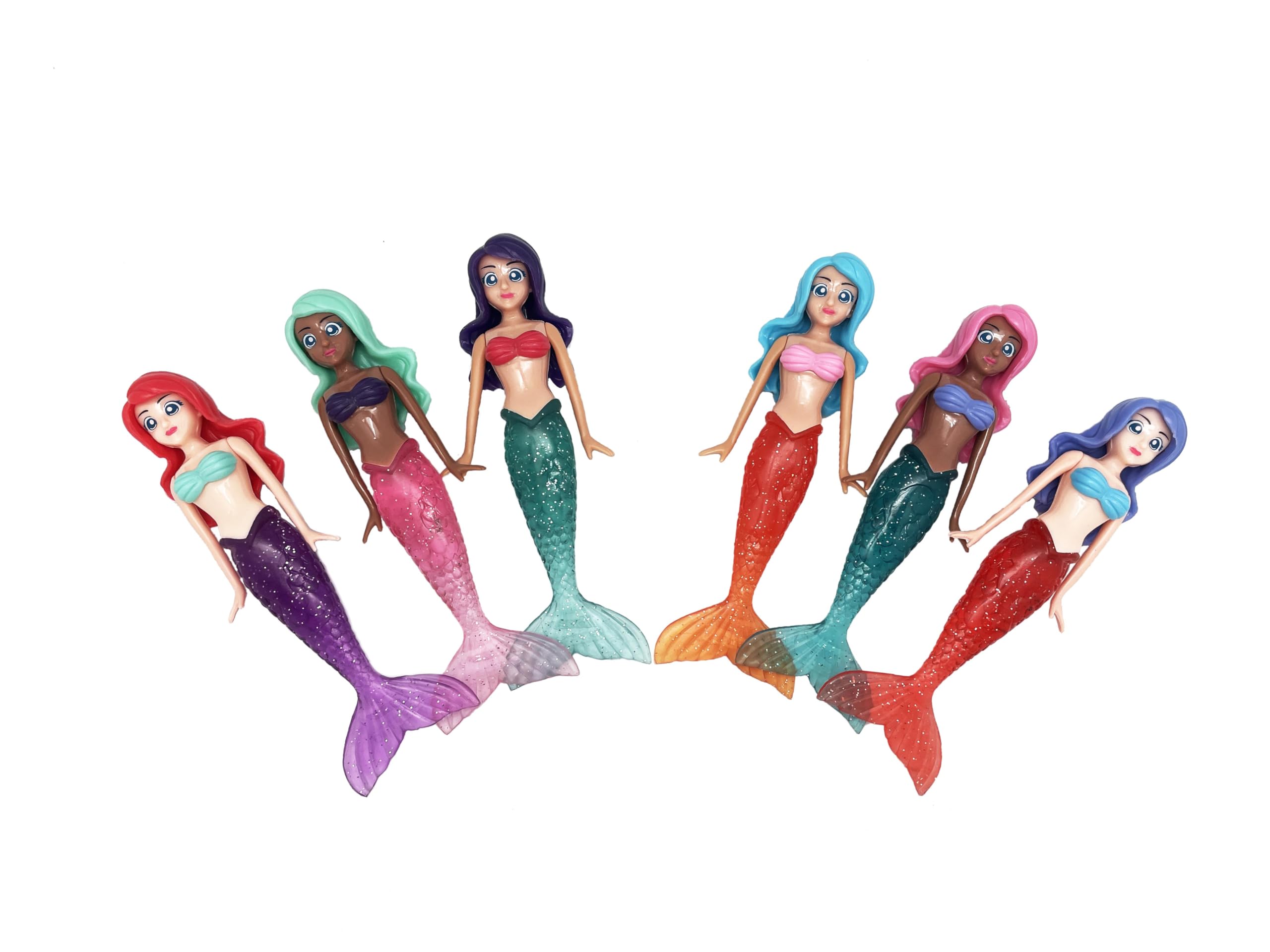 BANZAI sparkle mermaid dive toy features bright colors and glitter tails for bath and pool adventures