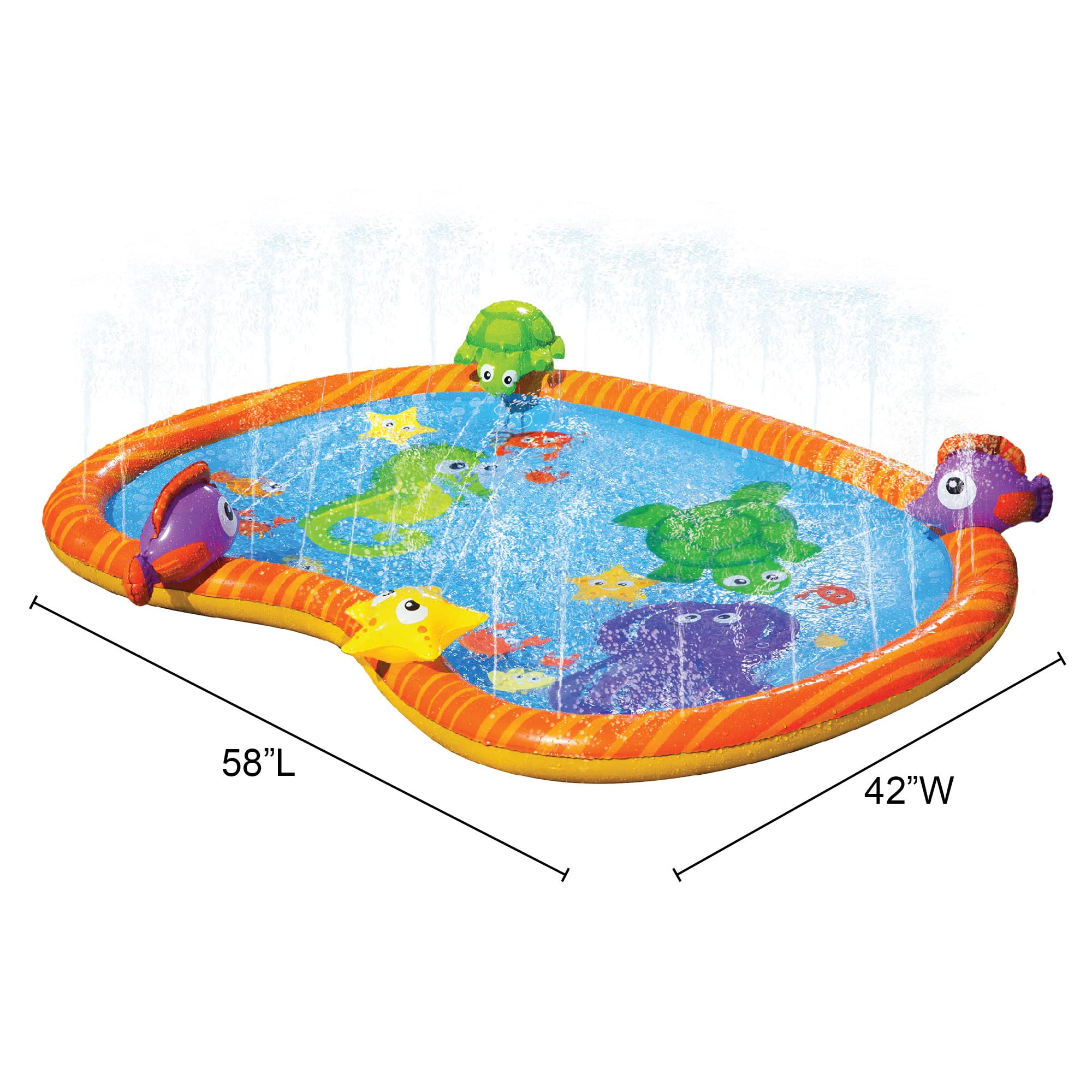 BANZAI Splash Pad 3D sea starfish boosts curiosity and storytelling fun.