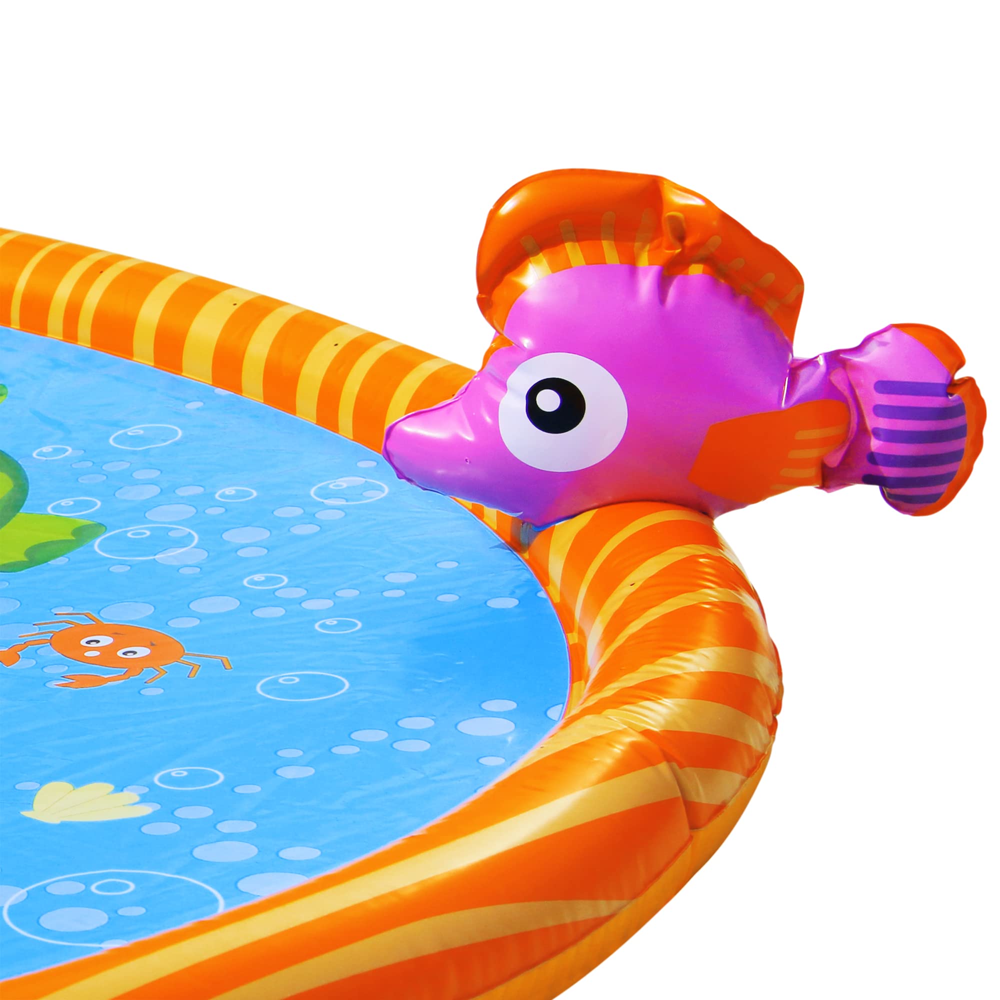 BANZAI Splash Pad easy hose connection enables quick setup.