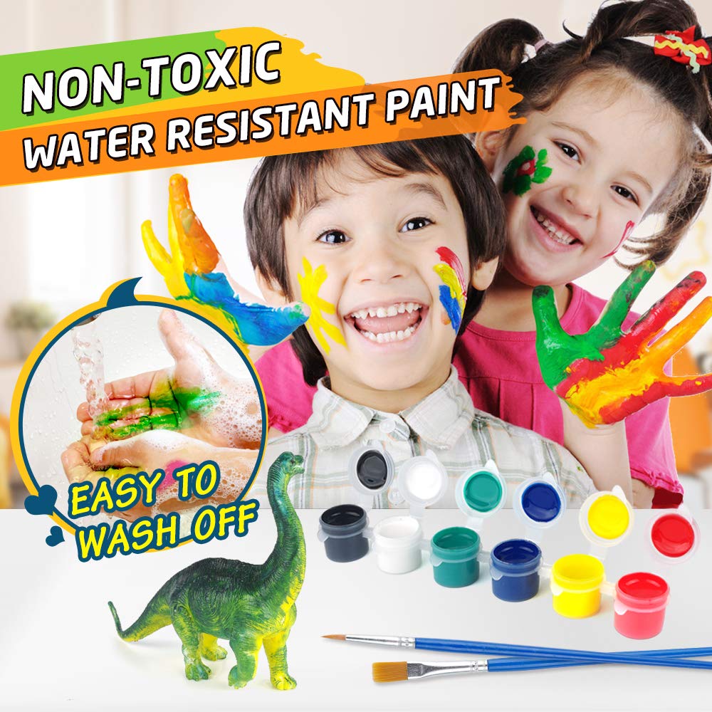 BAODLON dinosaur painting kit with brushes boosts fine motor creativity