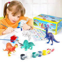 BAODLON DIY dinosaur painting packs with paints for bright palettes