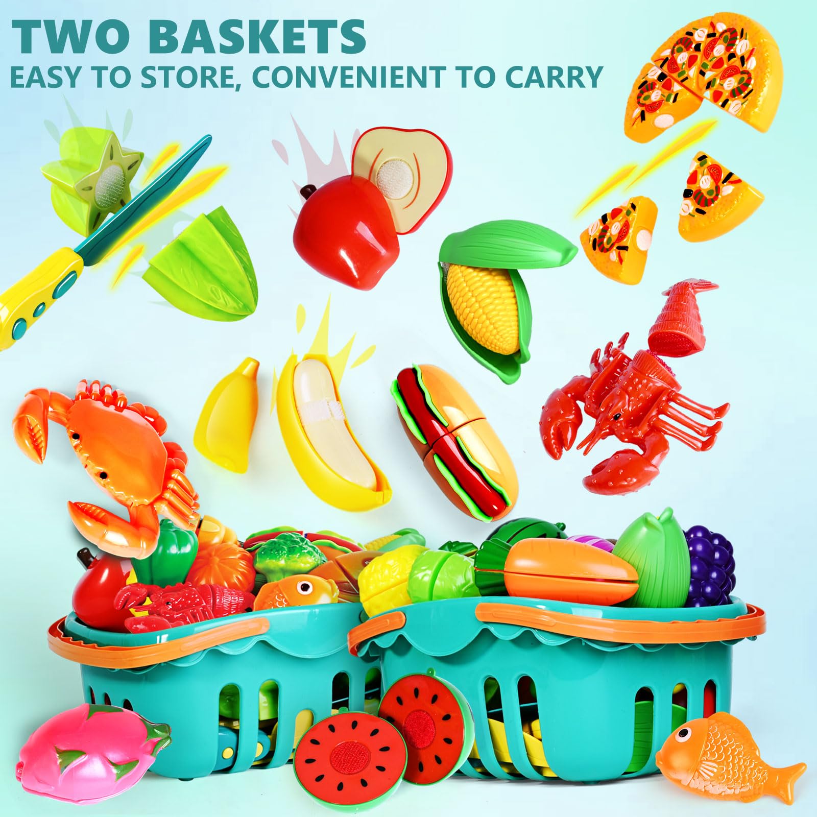 BAODLON kitchenware and plates for organized, realistic play
